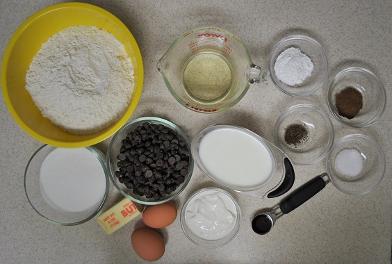 chocolate chip muffin ingredients