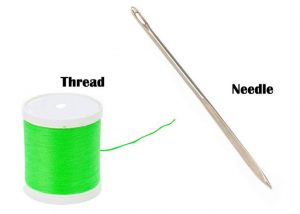 You only need thread and a needle