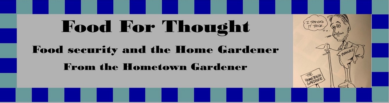 Title photo, Food for thought. Food security and the home gardener