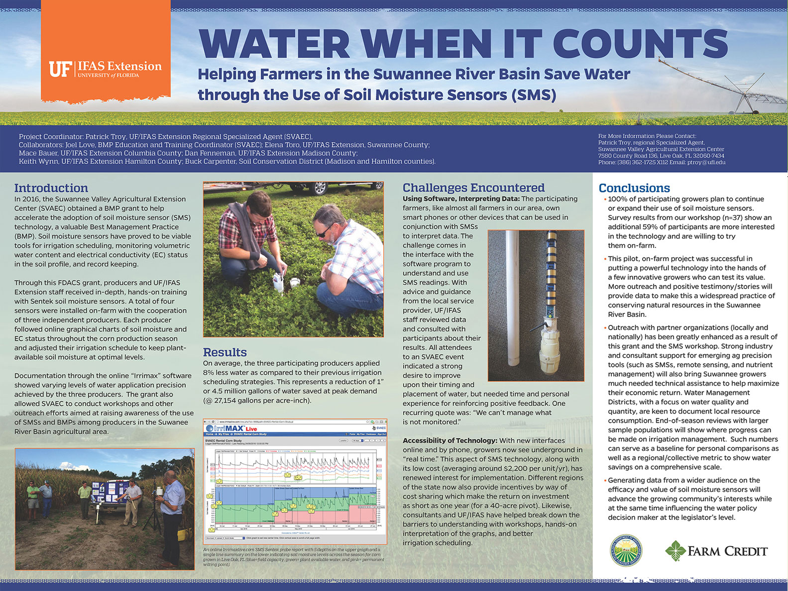 Water When it Counts Conference Poster UF/IFAS Communications