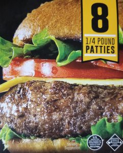 photo of frozen hamburger patties