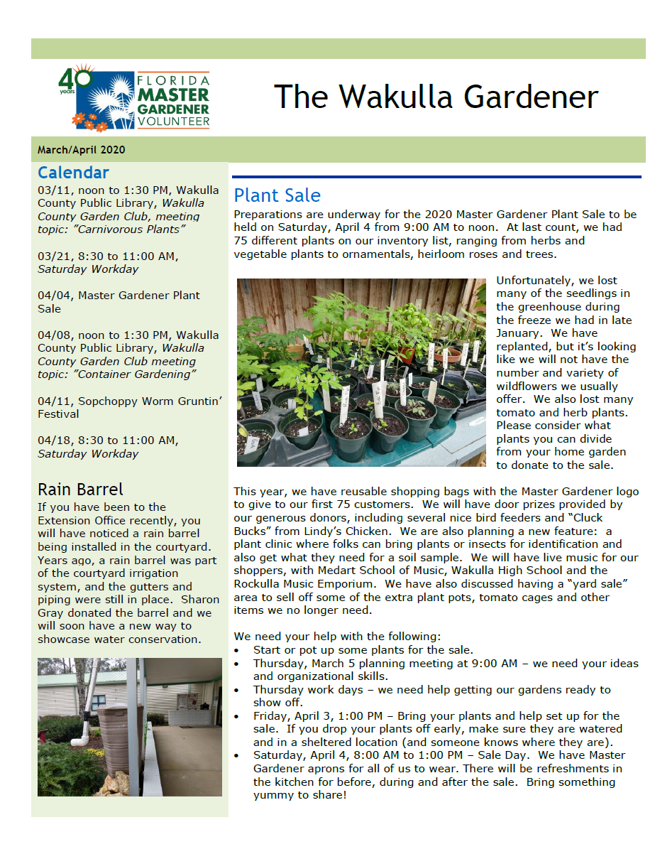 March_April 2020 MGV Newsletter p1