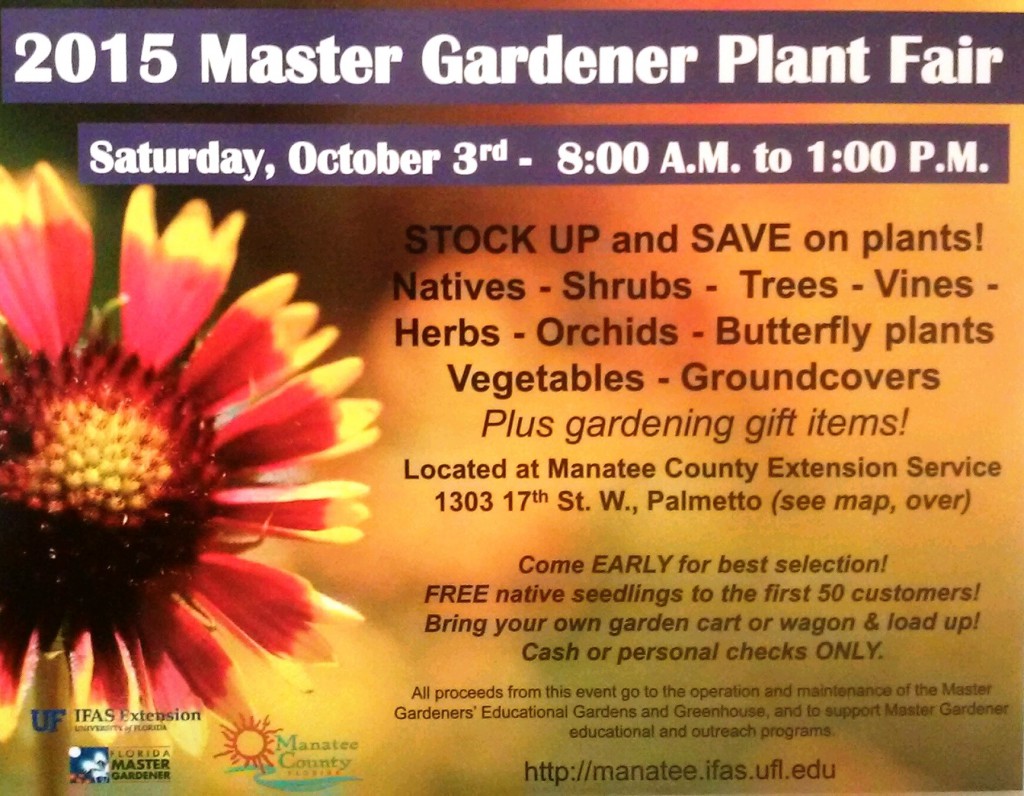 Mark your Calendar for our Plant Fair UF/IFAS Extension Manatee County