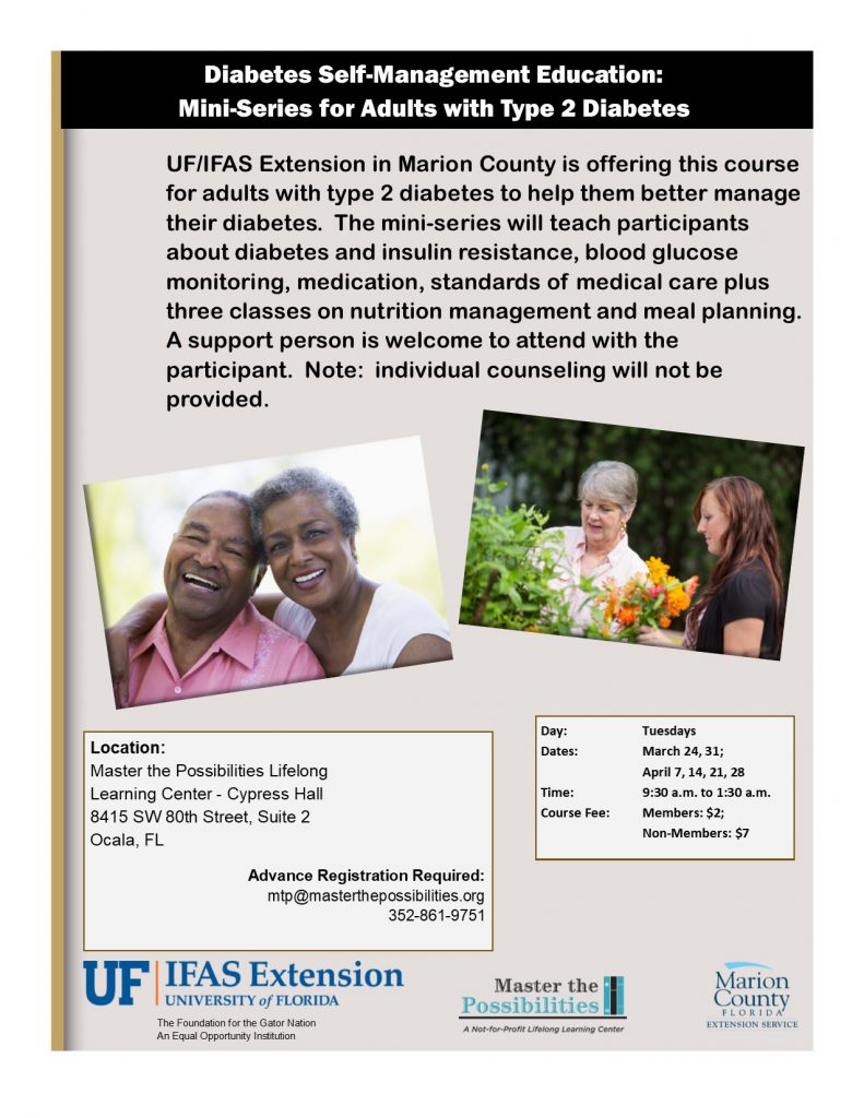 Diabetes Self Management Education Uf Ifas Extension Marion County