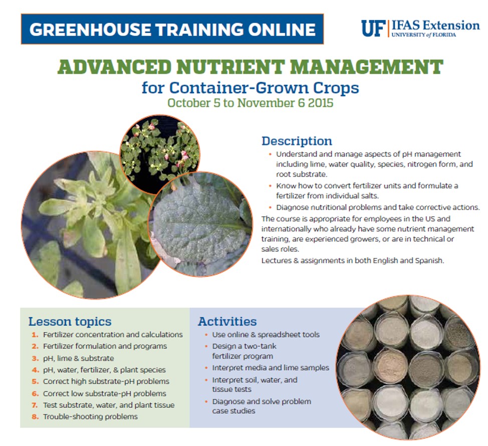 Advanced nutrient mgmt course