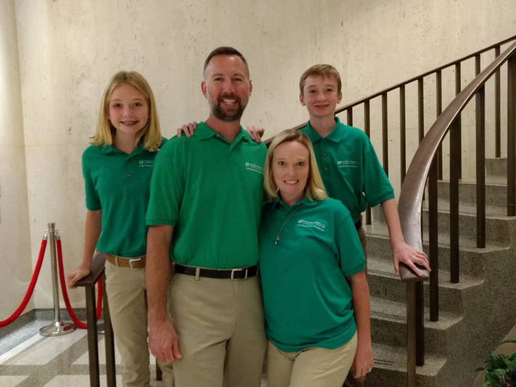 Marianne and her family at 4-H Day at the Capitol