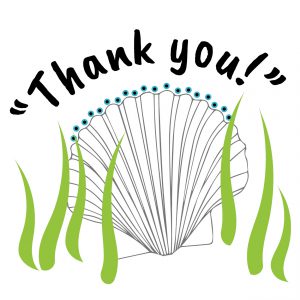 bay scallop saying thank you