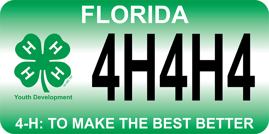 4-H specialty license plate design
