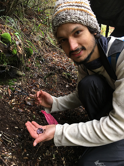 Marcos Caiafa holding truffles