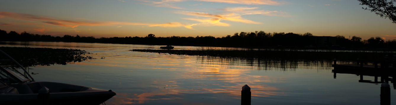Sunset over Lake May in Winter Haven, FL.