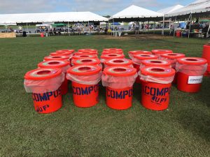array of composting bins at us rowing youth national championships