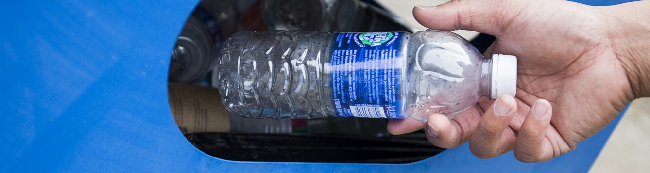 recycling a plastic bottle
