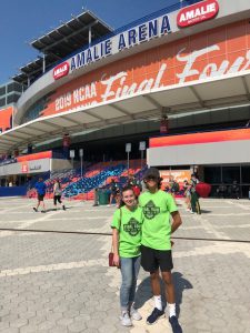 University of Florida student-interns volunteer at the NCAA Women's Basketball Final Four, in Tampa.