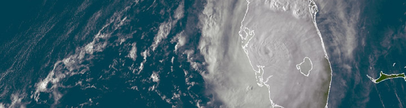 satellite image shows hurricane charley over west-central florida in 2004