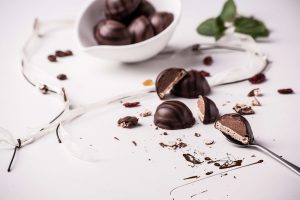 Chocolate treats shown artistically arranged on a serving tray. [CREDIT: Pixabay.com]