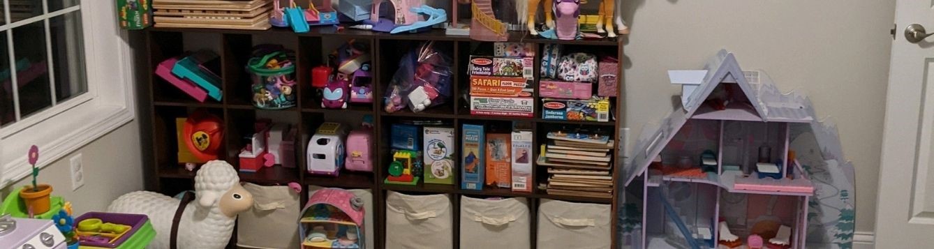 toys arranged on shelf