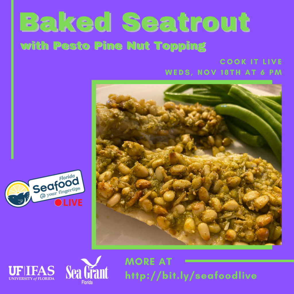 promotional image for seatrout cooking demo