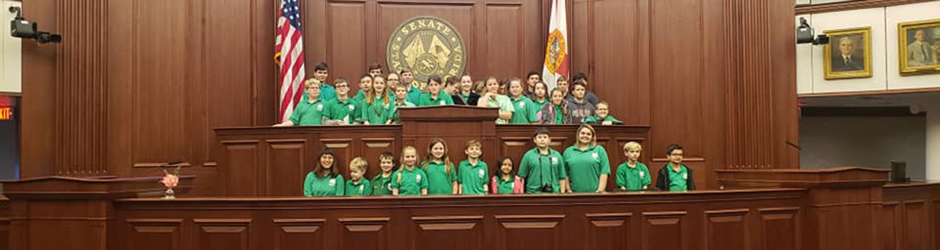 Youth at in the Florida Senate Chamber