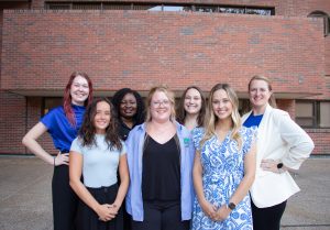 7 female graduate students who are apart of the GSA officer team