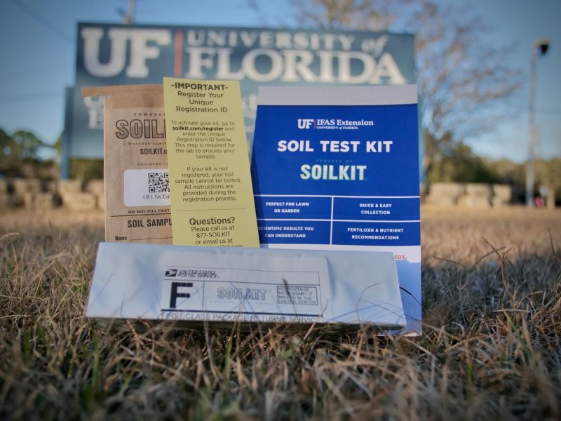 Soil Kit Soil Test Kit laid out on grass