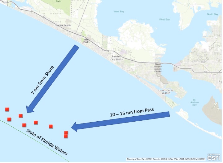 Map of Artificial Reef Project