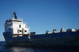 Port side of R/V Deep Stim III - seismic research vessel