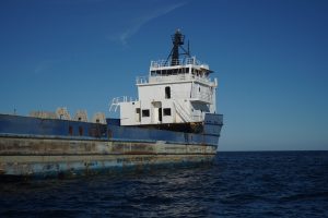 Starboard view of R/V Deep Stim III - seismic research vessel