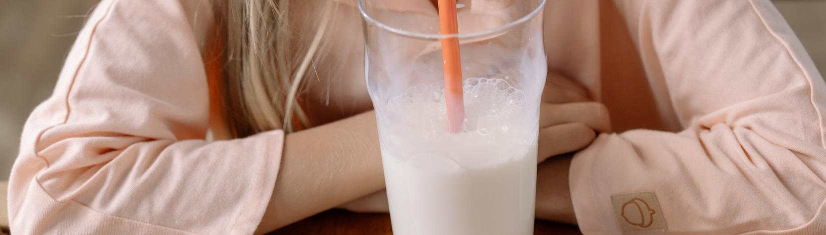 girl drinking milk