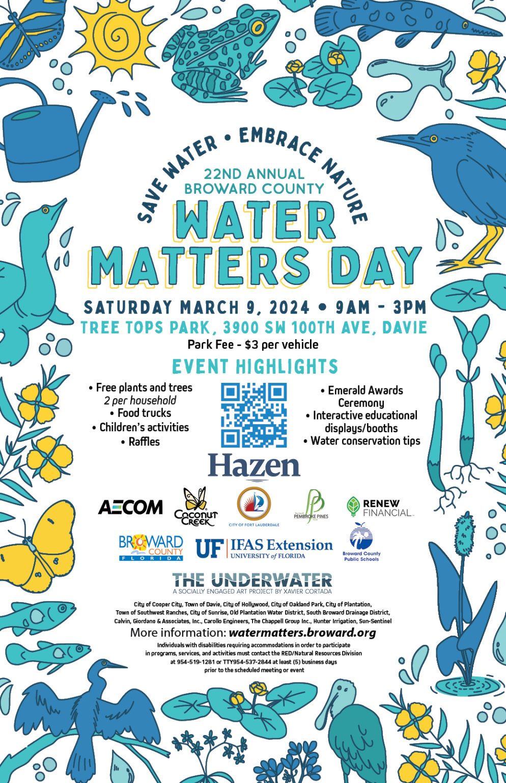 Broward County Celebrates 22 Years of "Water Matters", March 9th. UF