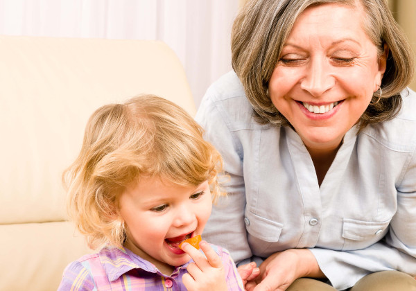 grandma and child