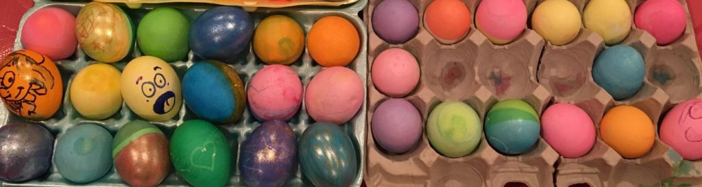 colored eggs