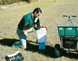 Weighing fertilizer for application accuracy