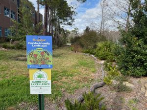 Photo of sign in a garden