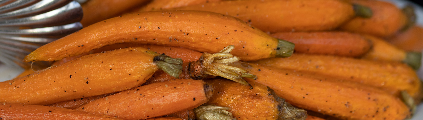 Roasted carrots on a platter. Photo taken 11-03-22. UF/IFAS Photo by Tyler Jones.