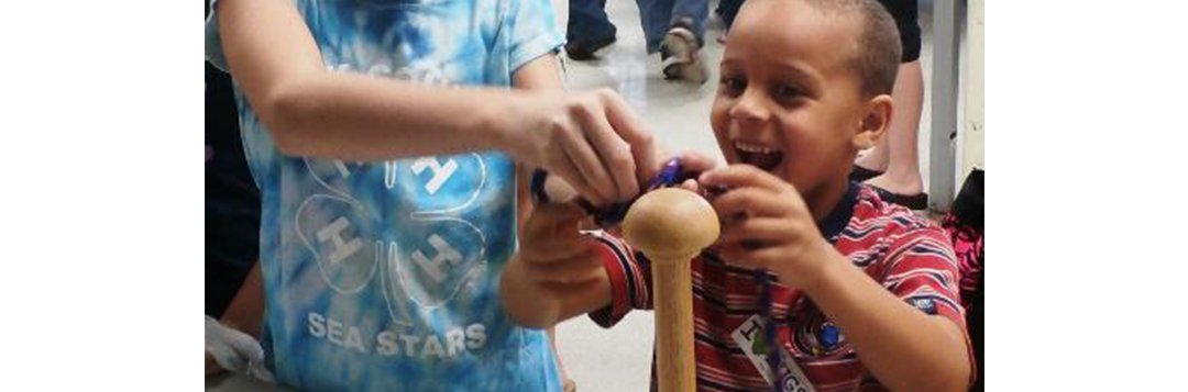 Figure 2. Hands-on activities are important to engage Cloverbuds in learning. Credit: Lisa Henson