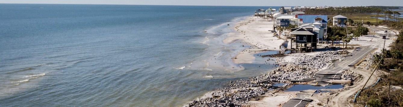Significant Barrier Dune losses from Hurricane Michael