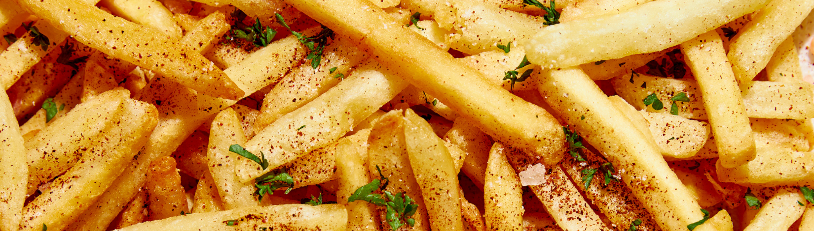 french fries with herbs and seasoning