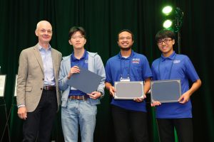 FRE Quiz Bowl Team Members Receive 1st Place Certificate at AAEA Competition.