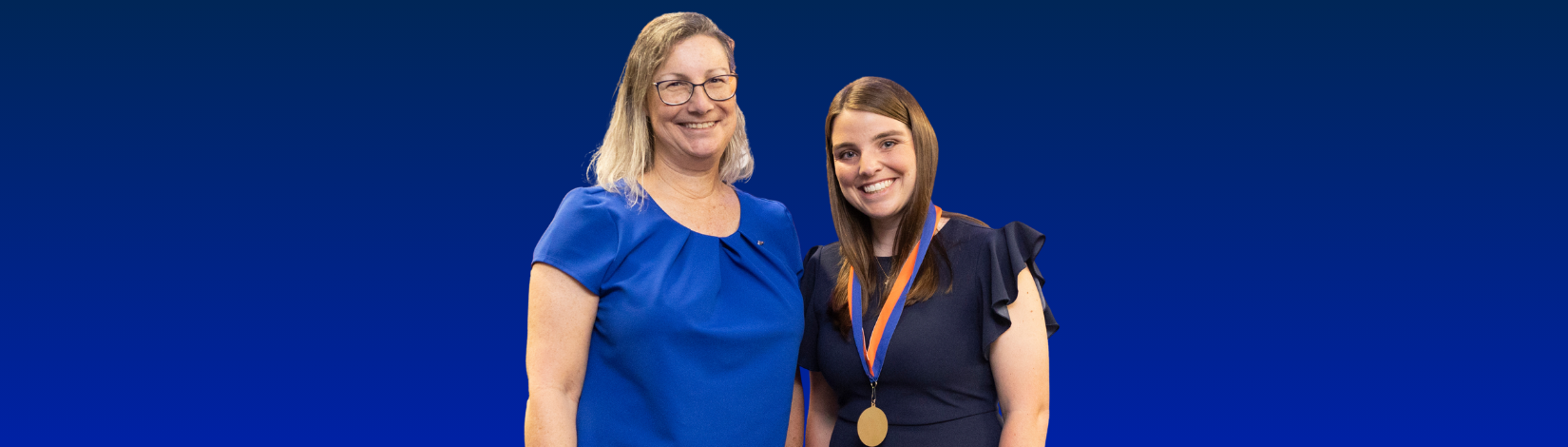 FRE Graduating Senior Savannah Bailey with Department Chair Lisa House at 2026 CALS Award Ceremony