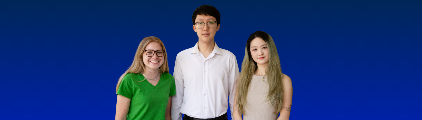 Bailey Lavender, Shangze Dai and Yi Li, who placed second together in the AAEA Case Study Competition