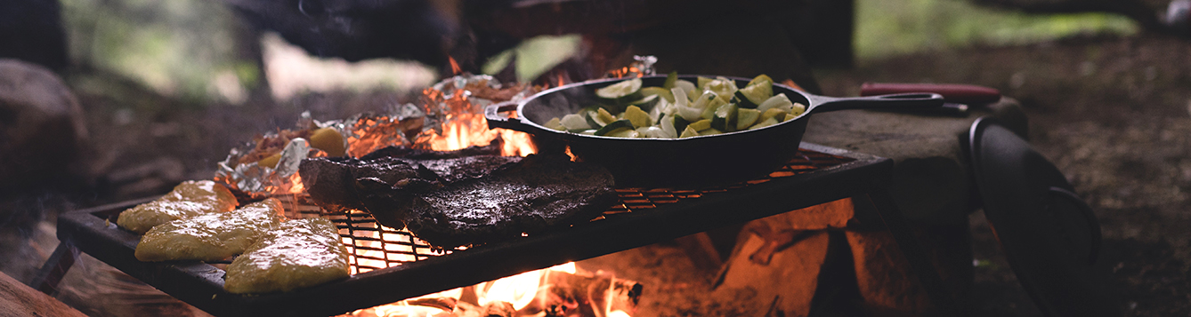 cooking food while camping
