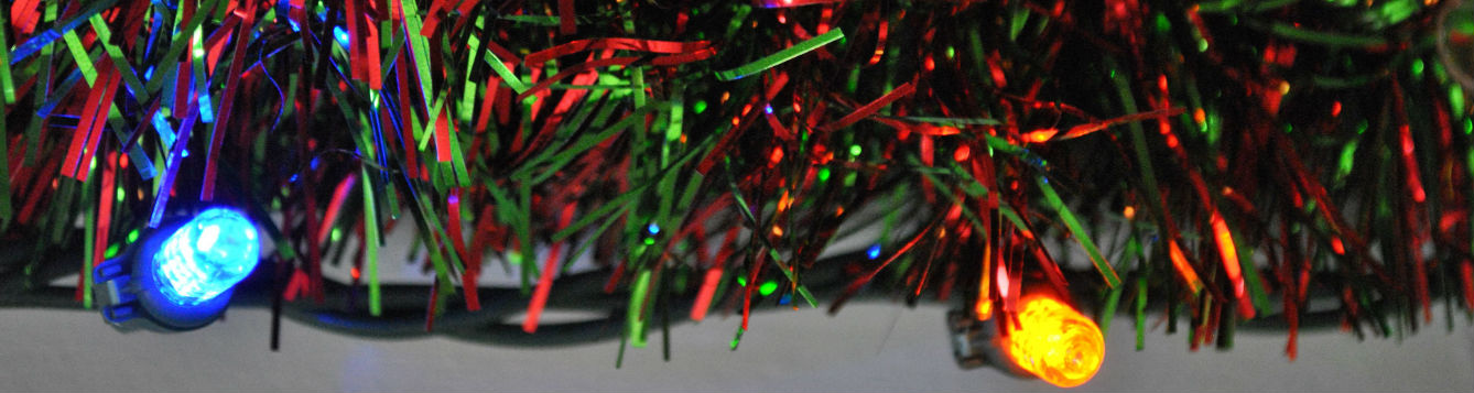 christmas garland and lights