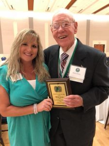 Agent Abbey Tharpe with Henry Davis, 2018 inductee to Florida 4-H Hall of Fame