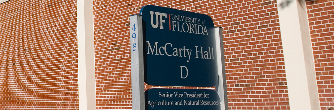 Rear view of McCarty Hall D on the University of Florida campus