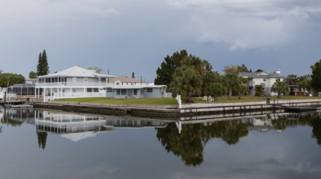 Residential canal homes in Hernando Beach