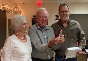 Master Gardener Volunteers, Bob and Terry Fromharts are picturedw with Horticulutre agent David Austin