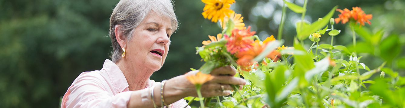 Anne Goldwire gardening.
