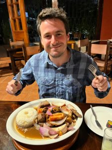Gonzalo Casorzo featured posing over a dinner