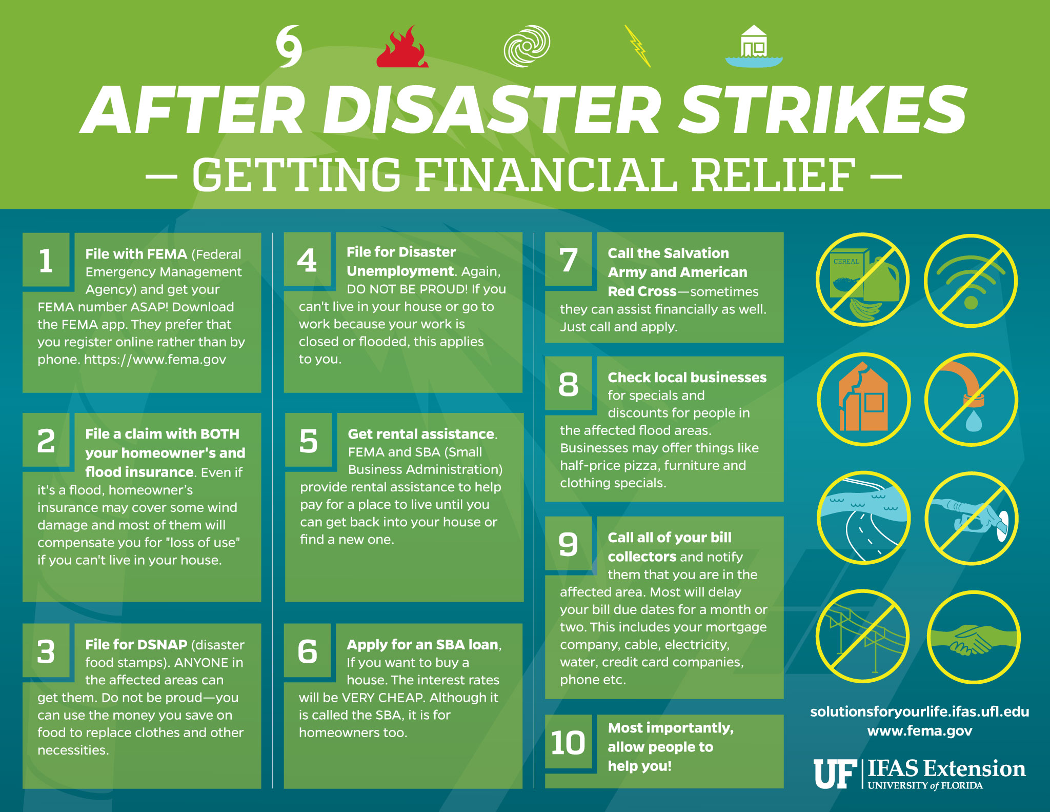 After Disaster Strikes Infographic Communications