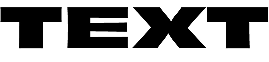 Sample graphic of the word TEXT using one of the UF's branding fonts.